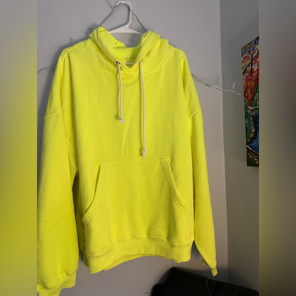 FP Movement by Free People Bright Neon Yellow Hoodie NWT -Large-